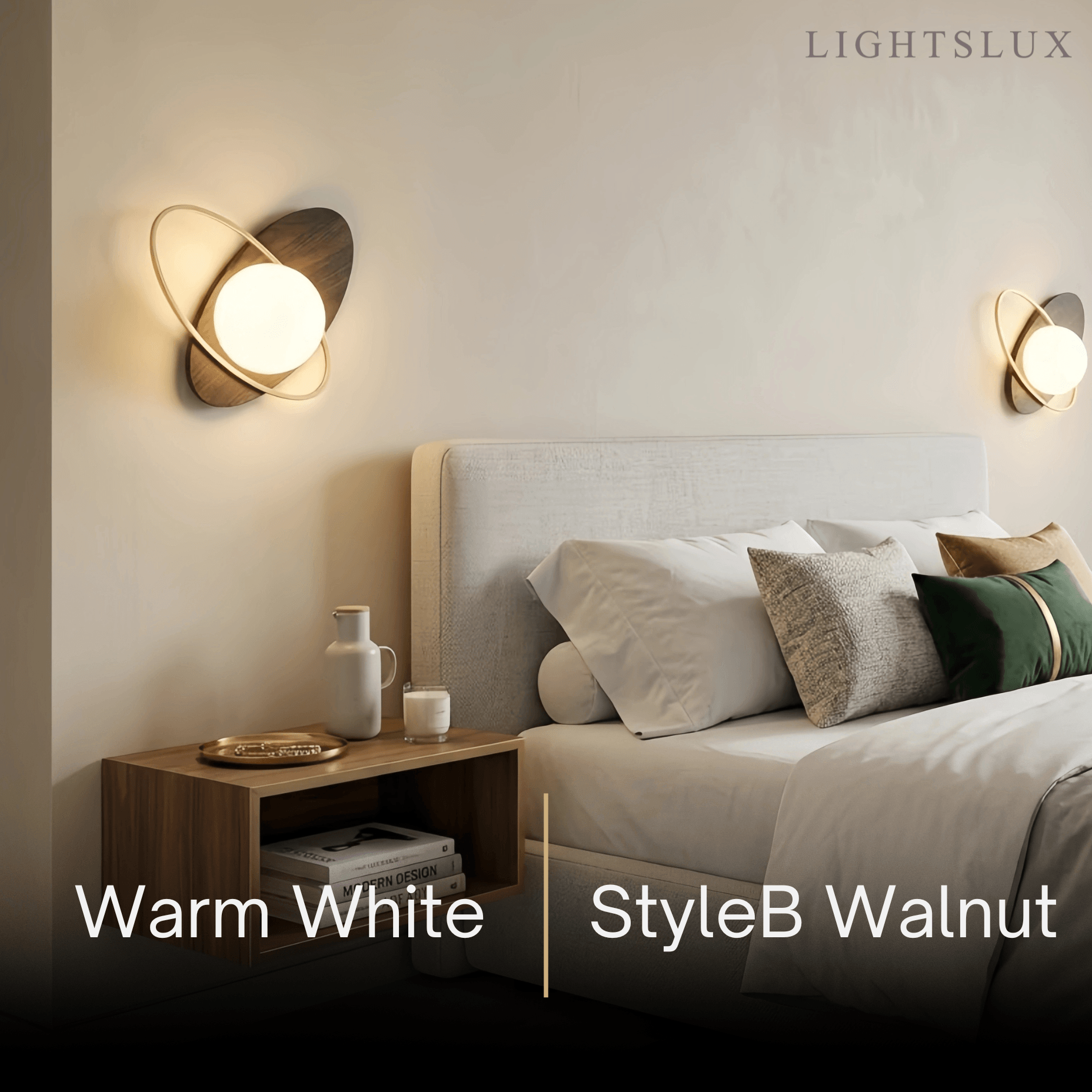 Modern Oval Wall Lamp – Frosted Glass Brass Black/White for Bedroom / Living Room - Flindria