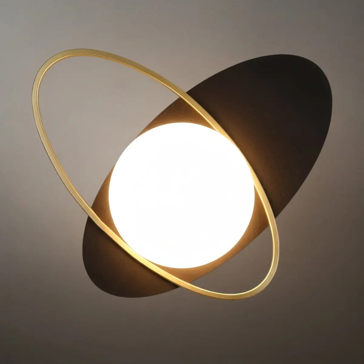 Modern Oval Wall Lamp – Frosted Glass Brass Black/White for Bedroom / Living Room - Flindria