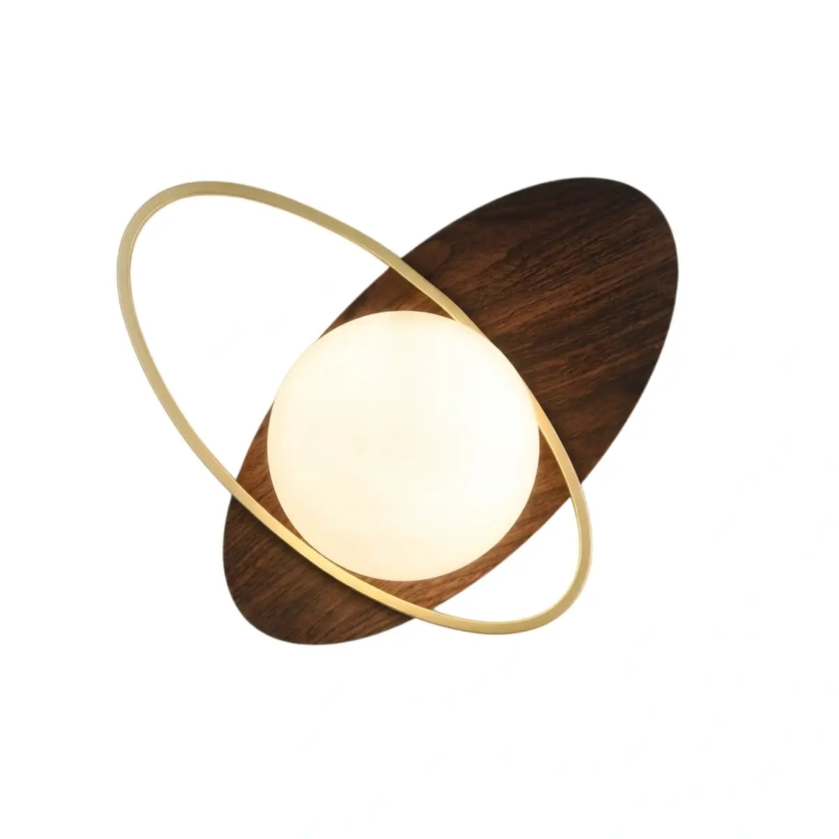 Modern Oval Wall Lamp – Frosted Glass Brass Black/White for Bedroom / Living Room - Flindria