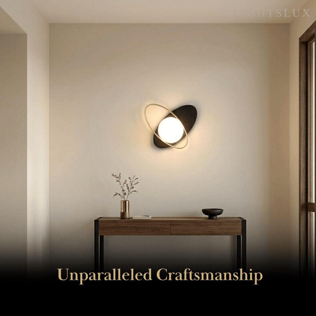 Modern Oval Wall Lamp – Frosted Glass Brass Black/White for Bedroom / Living Room - Flindria