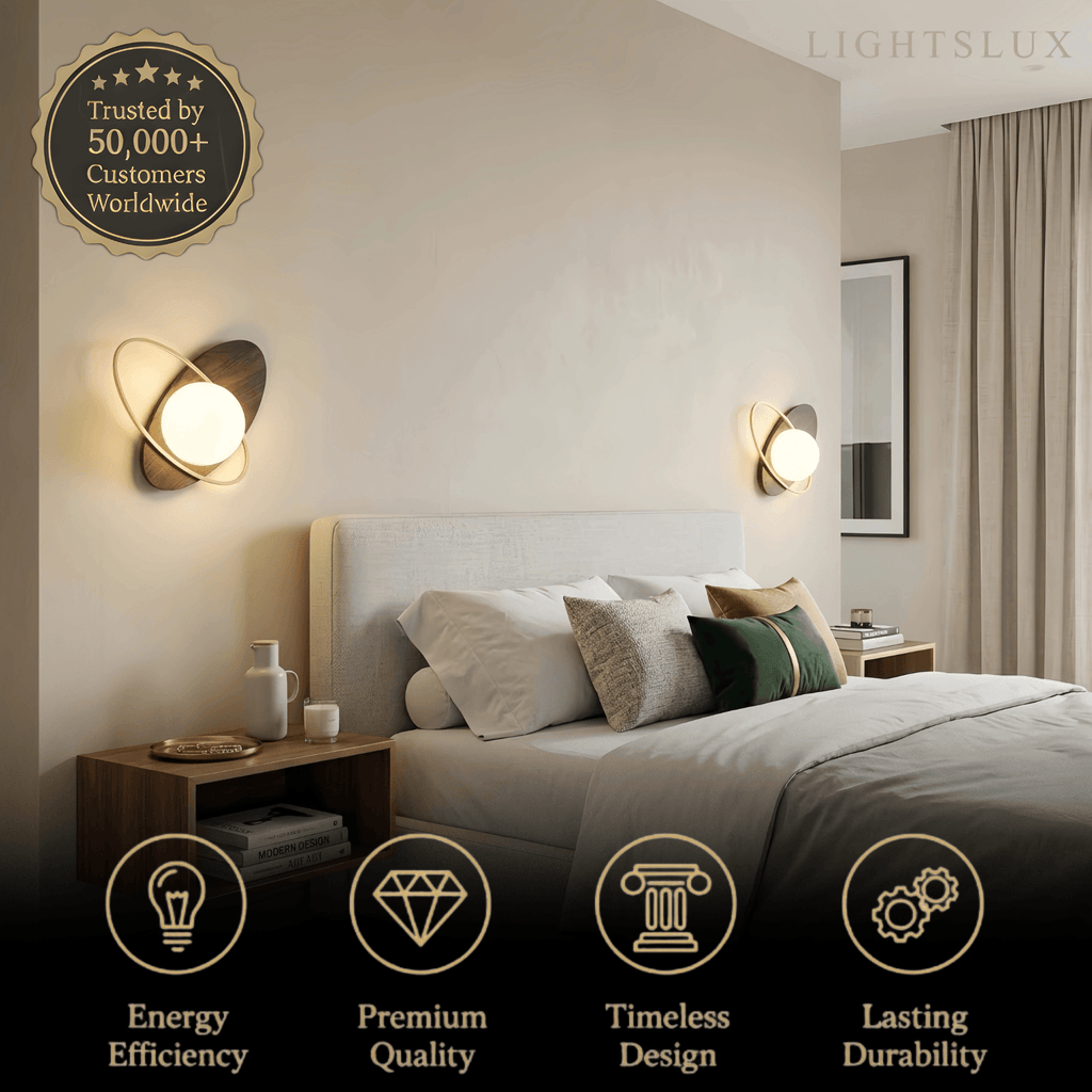 Modern Oval Wall Lamp – Frosted Glass Brass Black/White for Bedroom / Living Room - Flindria