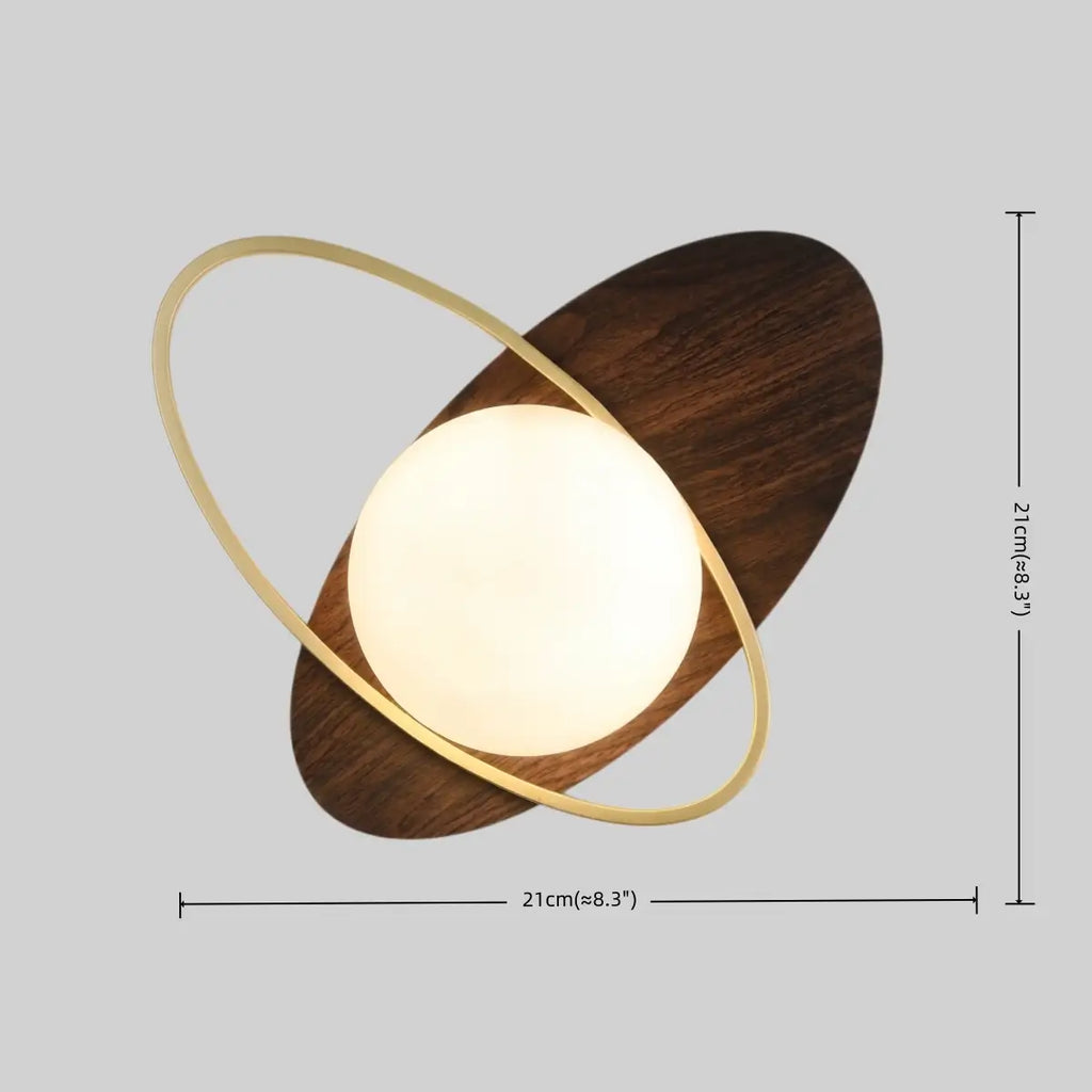 Modern Oval Wall Lamp – Frosted Glass Brass Black/White for Bedroom / Living Room - Flindria