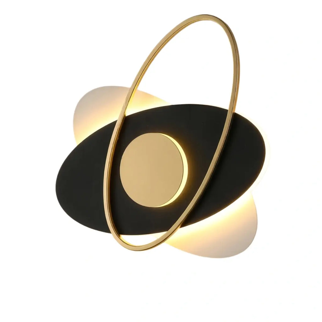 Modern Oval Wall Lamp – Frosted Glass Brass Black/White for Bedroom / Living Room - Flindria