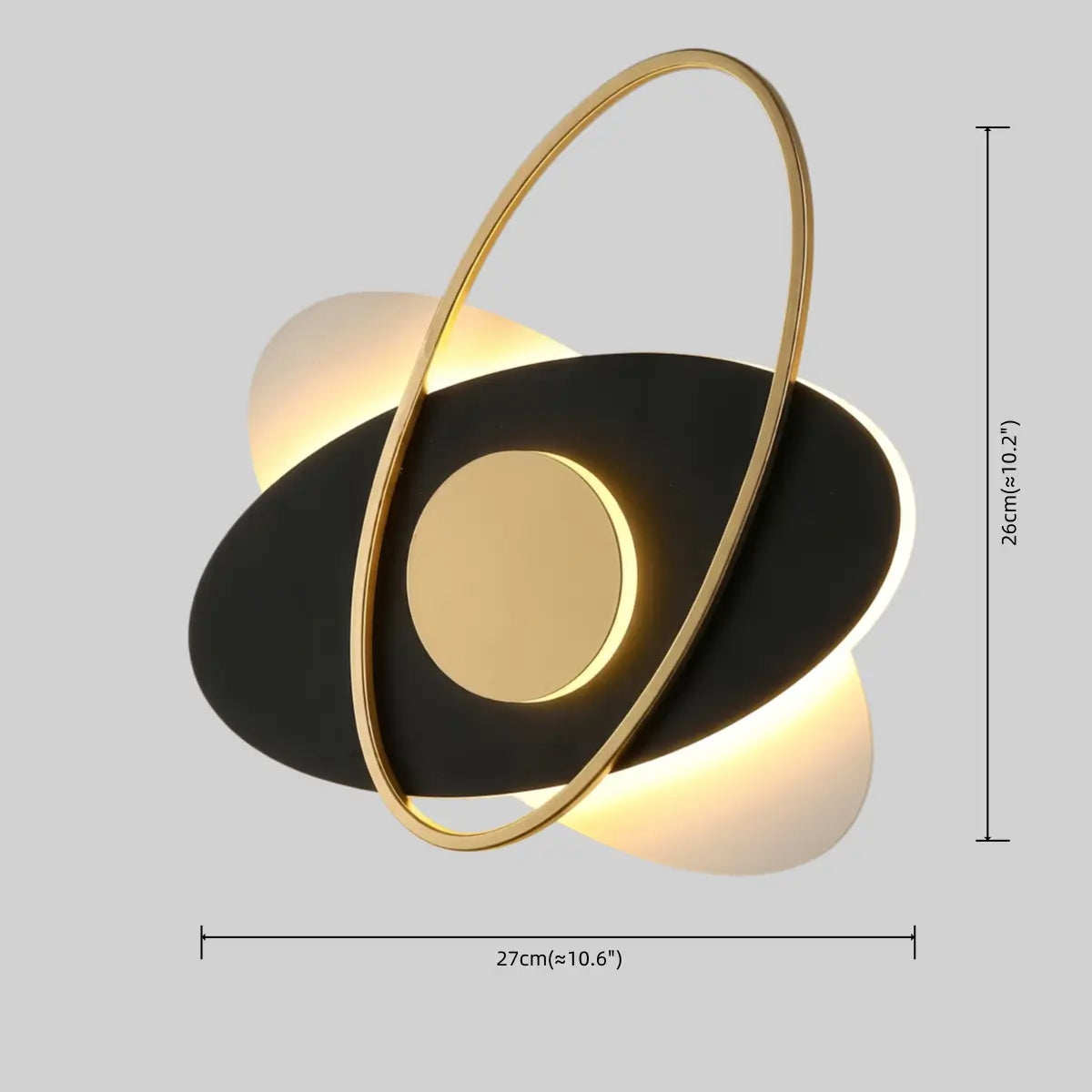 Modern Oval Wall Lamp – Frosted Glass Brass Black/White for Bedroom / Living Room - Flindria