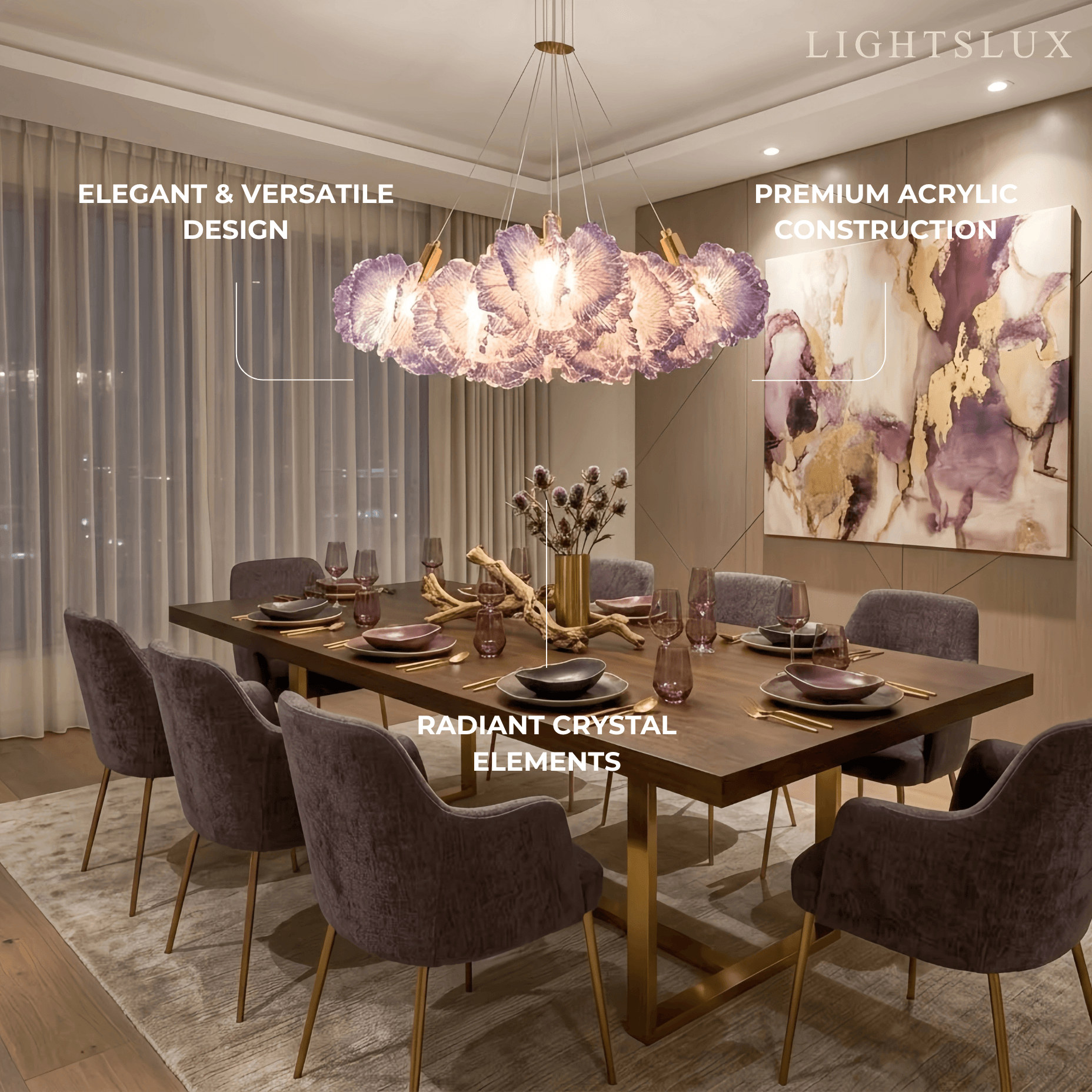 Modern Cloud Chandelier -- Colorful Acrylic White/Red/Purple/Blue for Dining Room - Flindria