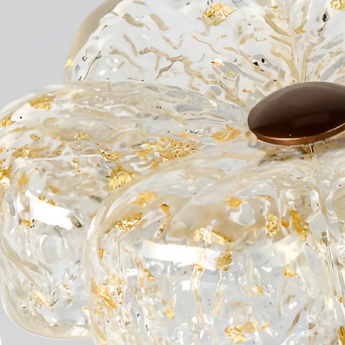 Modern Flush Mount Ceiling Light -- Metal & Resin Floral for Hallway Bathroom - Flindria