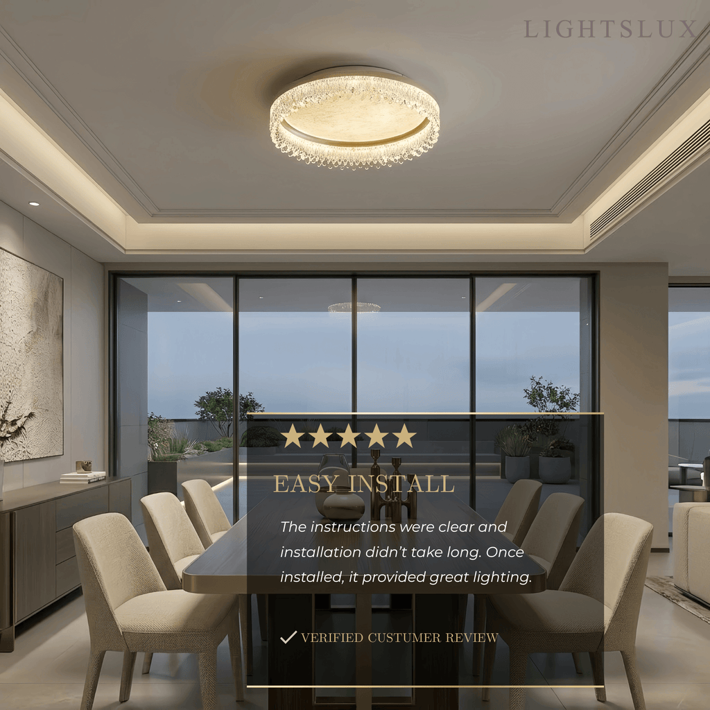 Modern Gold Flush Mount Ceiling Light -- Acrylic & Metal for Bedroom - Flindria