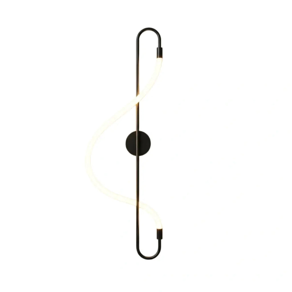 Artistic Musical Note Wall Lamp – Gold/Black Metal for Living Room / Bedroom - Flindria