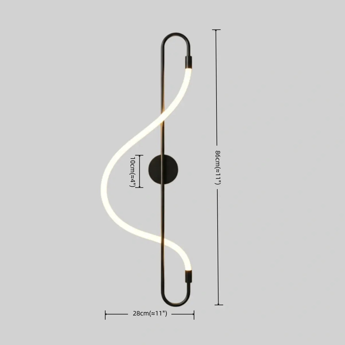 Artistic Musical Note Wall Lamp – Gold/Black Metal for Living Room / Bedroom - Flindria