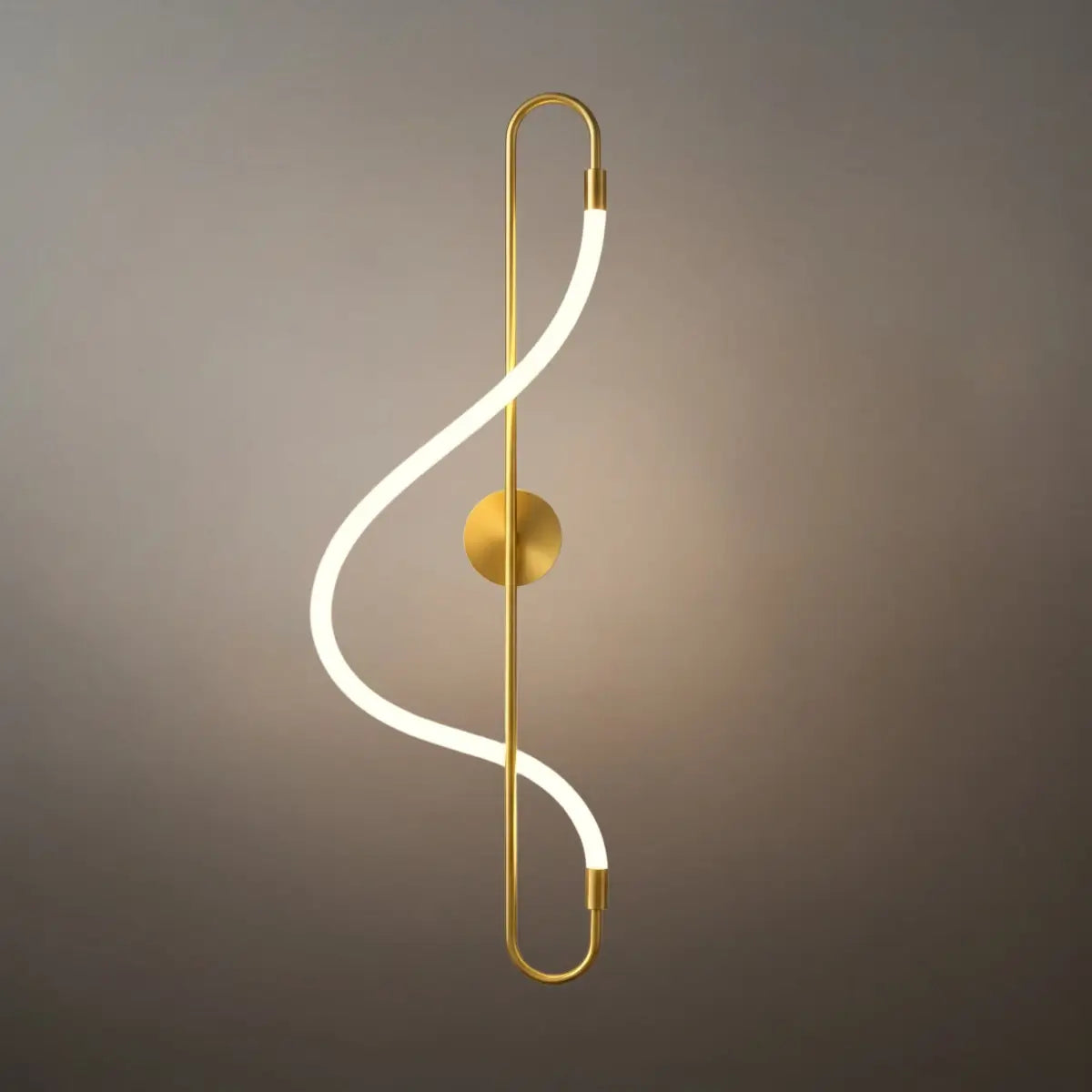 Artistic Musical Note Wall Lamp – Gold/Black Metal for Living Room / Bedroom - Flindria