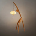 Mid-Century Modern Tripod Floor Lamp – Fabric Shade Walnut/Oak for Living Room / Bedroom - Flindria