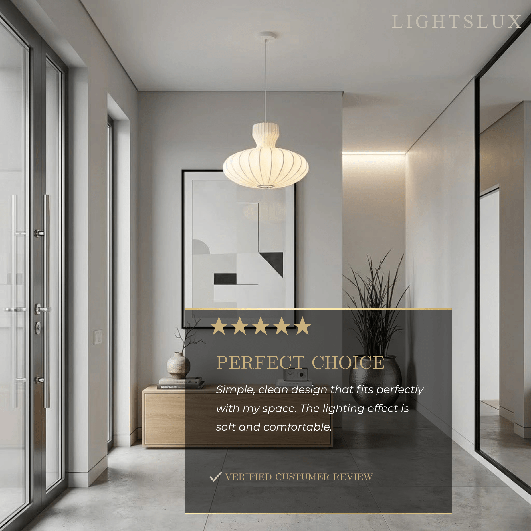 Minimalist Silk Pendant Light – White Flying Saucer for Dining Room / Bedroom - Flindria