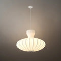 Minimalist Silk Pendant Light – White Flying Saucer for Dining Room / Bedroom - Flindria