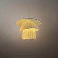 Minimalist Coir Silk Pendant Light – Natural White for Dining Room / Living Room - Flindria