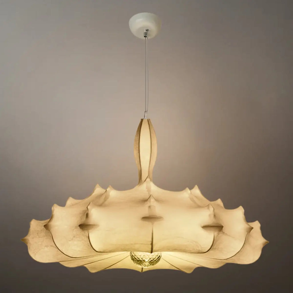 Nordic Silk Pendant Light -- White for Living Room Dining Room - Flindria