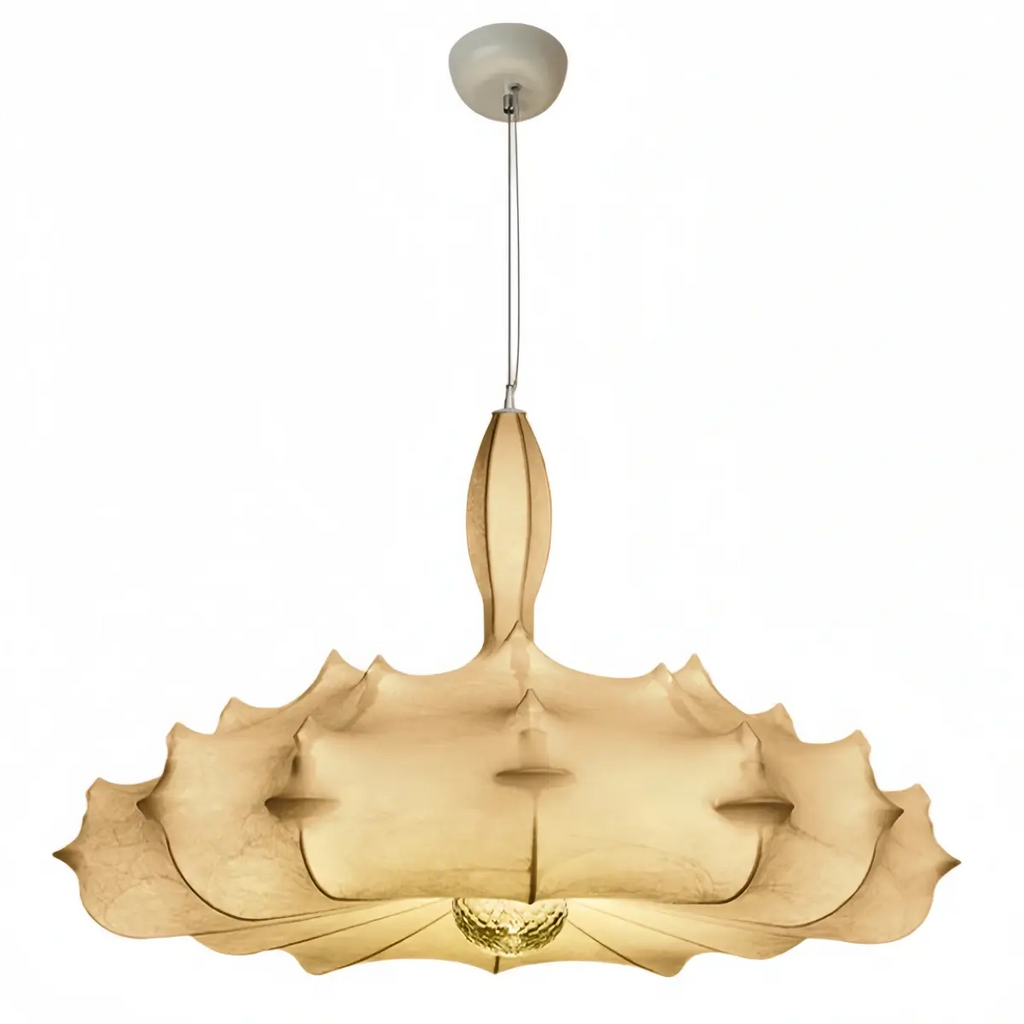 Nordic Silk Pendant Light -- White for Living Room Dining Room - Flindria