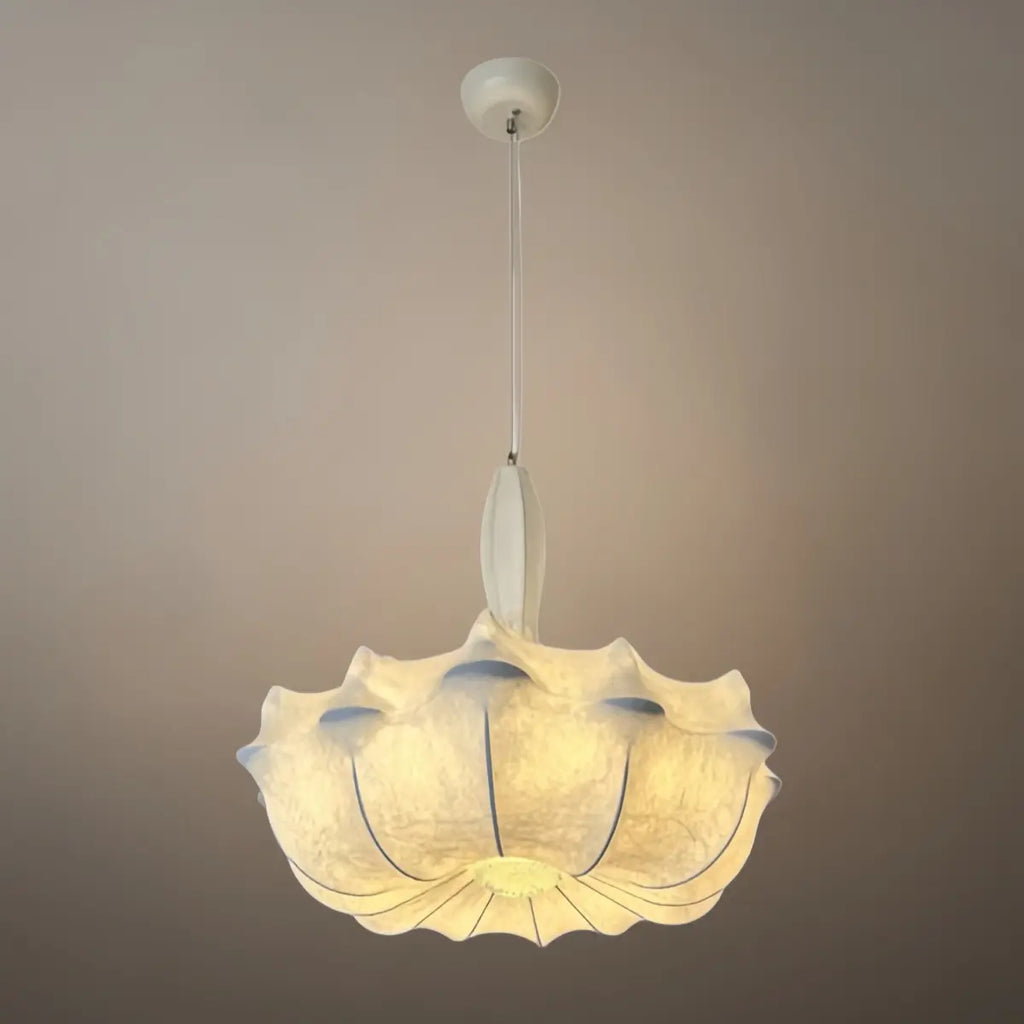 Nordic Silk Pendant Light -- White for Living Room Dining Room - Flindria