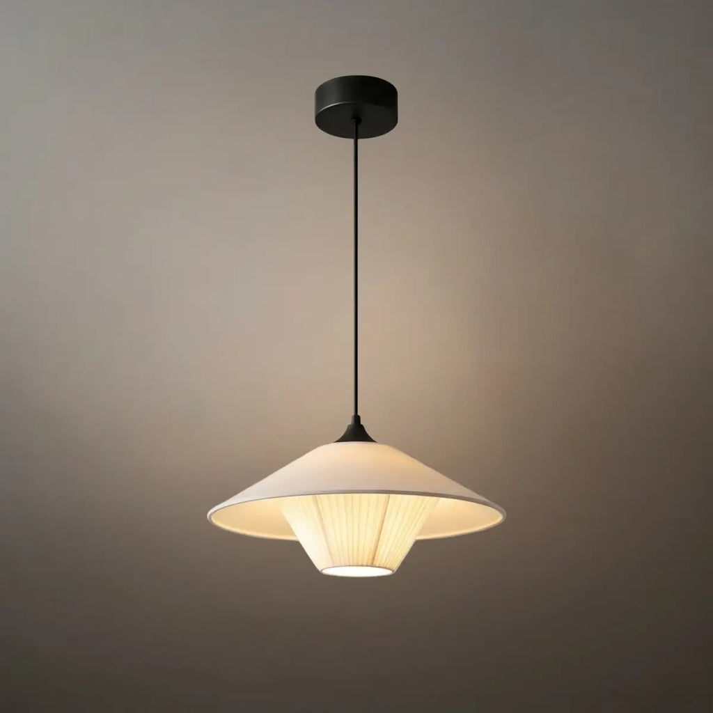 Wabi-sabi Cone Pendant Light -- Leather for Bedroom/Dining Room/Hallway - Flindria
