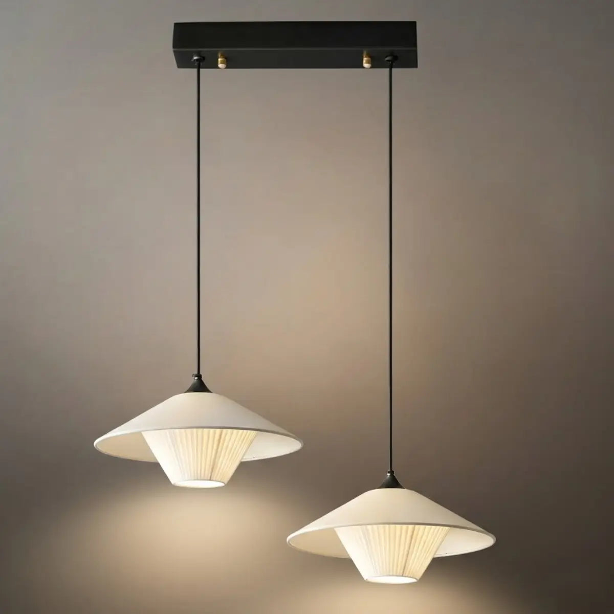 Wabi-sabi Cone Pendant Light -- Leather for Bedroom/Dining Room/Hallway - Flindria