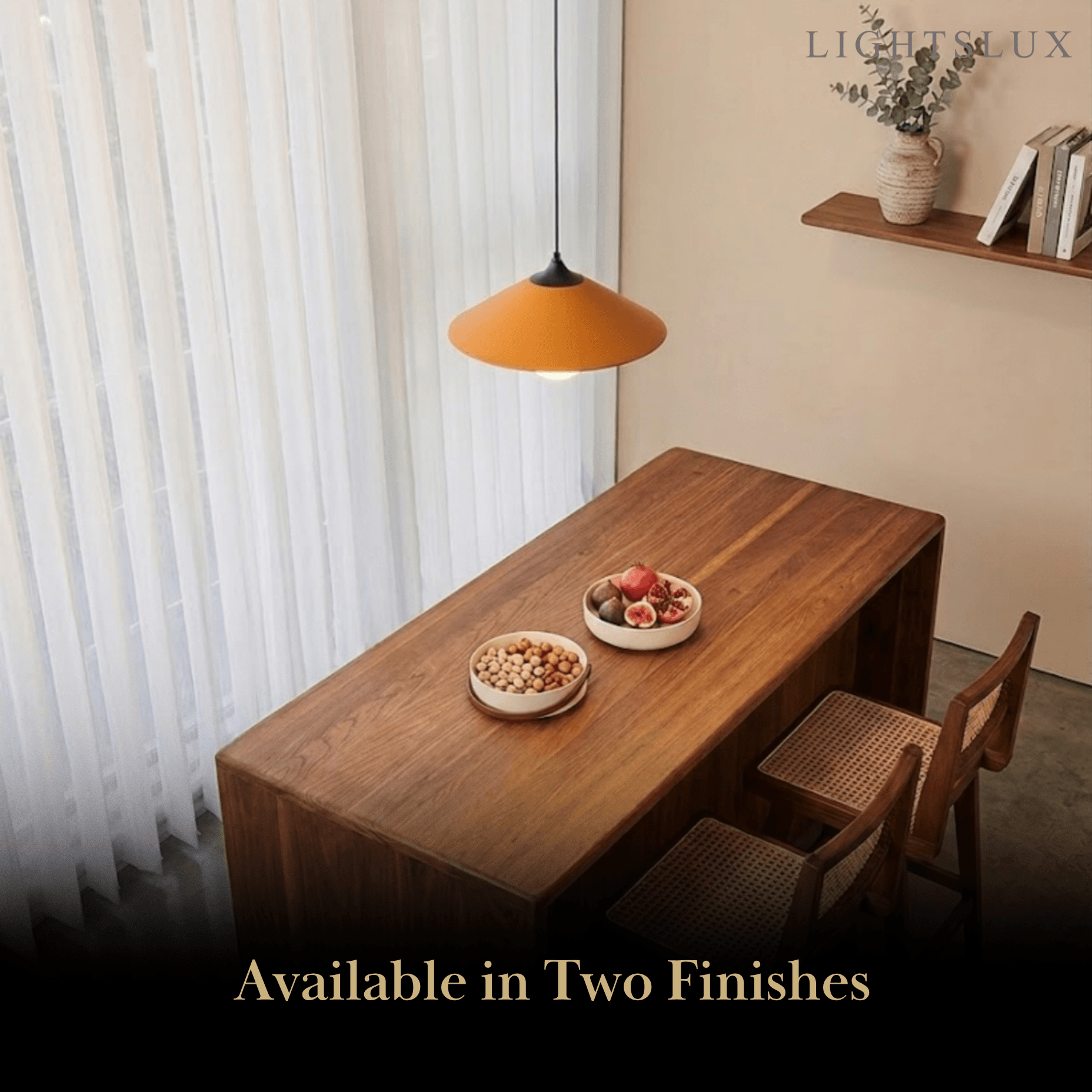Wabi-sabi Cone Pendant Light -- Leather for Bedroom/Dining Room/Hallway - Flindria
