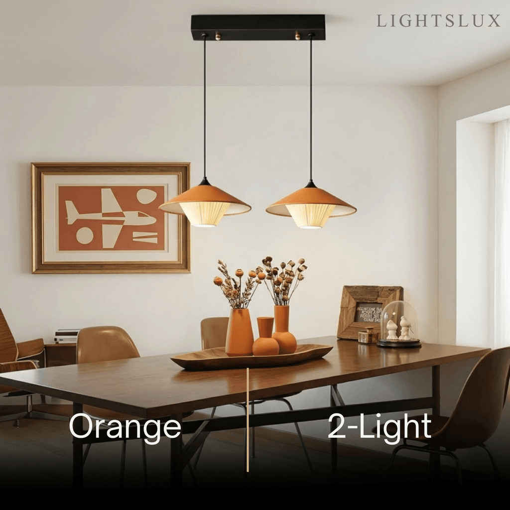 Wabi-sabi Cone Pendant Light -- Leather for Bedroom/Dining Room/Hallway - Flindria