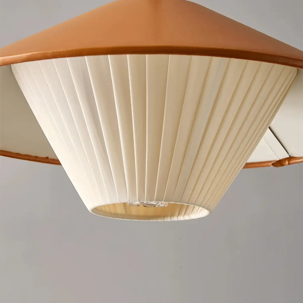 Wabi-sabi Cone Pendant Light -- Leather for Bedroom/Dining Room/Hallway - Flindria