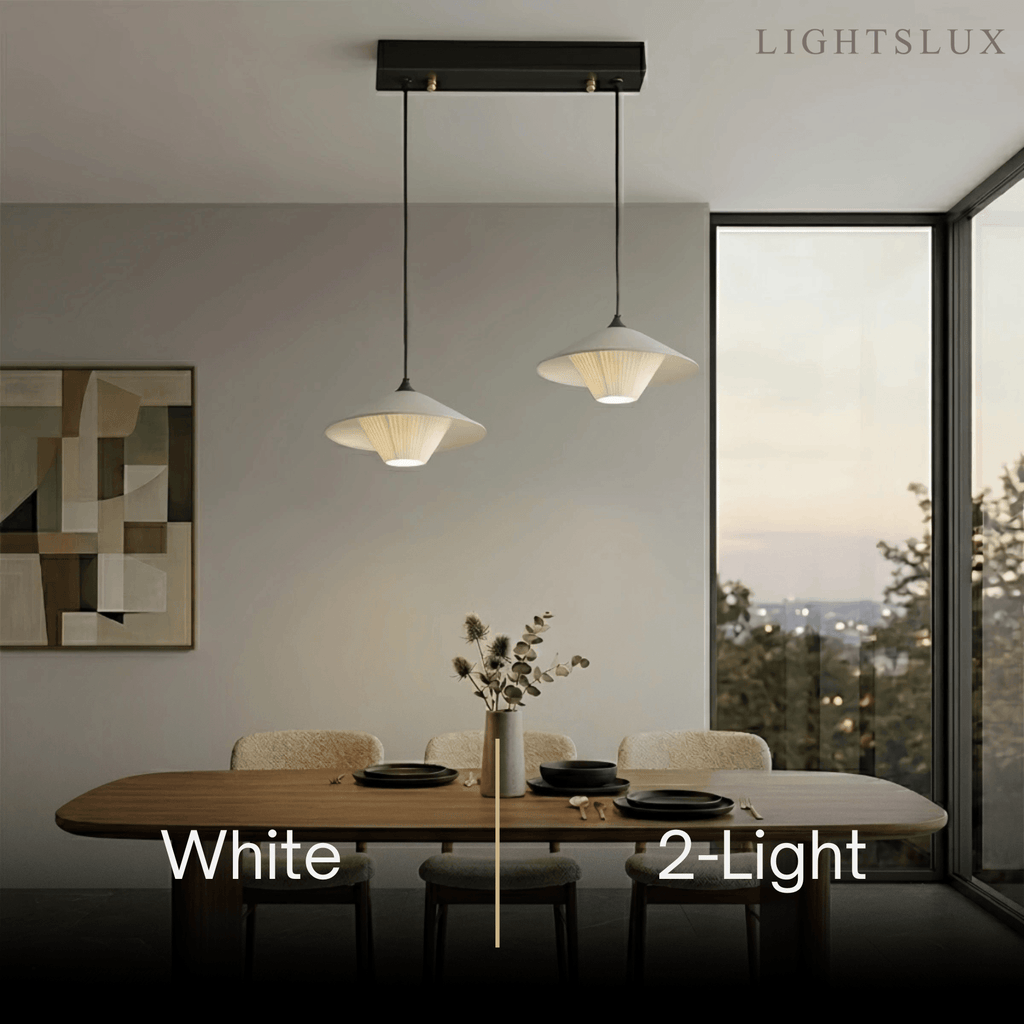 Wabi-sabi Cone Pendant Light -- Leather for Bedroom/Dining Room/Hallway - Flindria