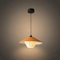 Wabi-sabi Cone Pendant Light -- Leather for Bedroom/Dining Room/Hallway - Flindria