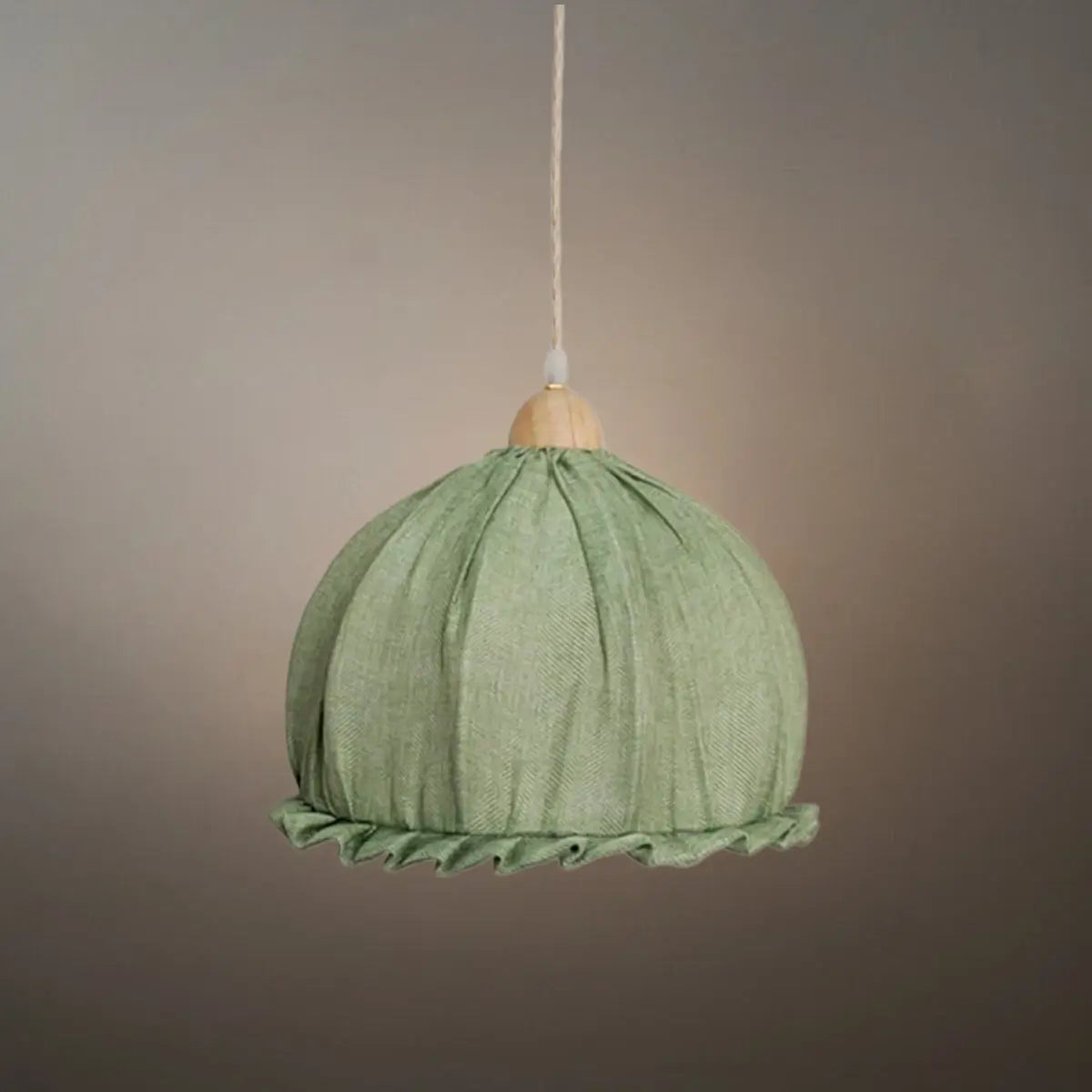 Wabi-Sabi Fabric Pendant Light -- White/Beige/Green for Dining Room/Bedroom - Flindria