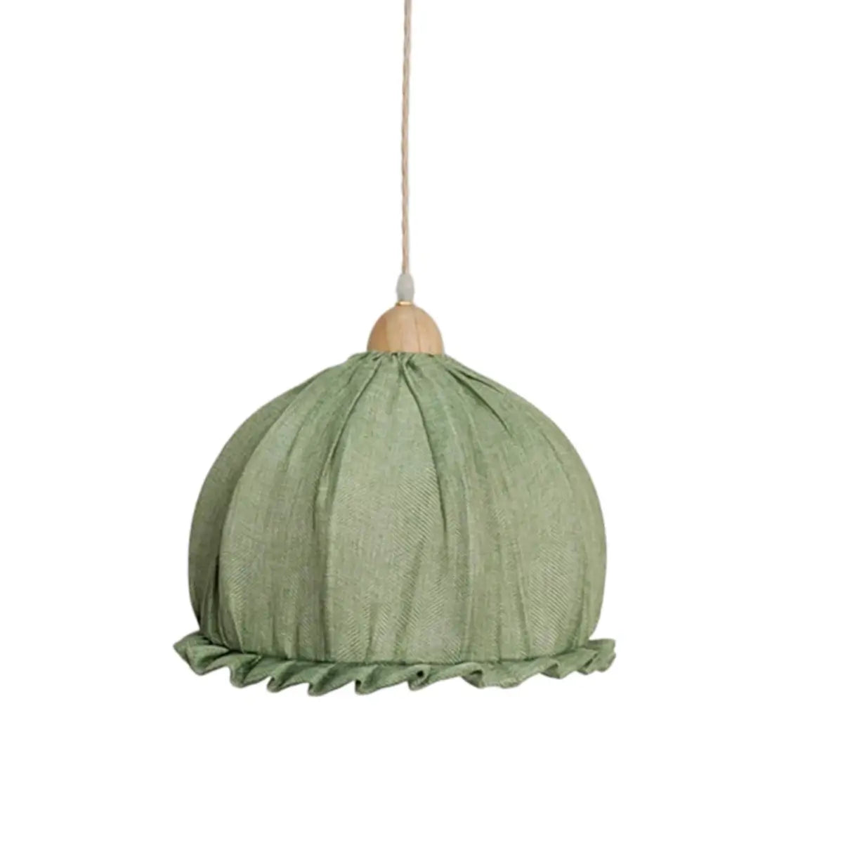 Wabi-Sabi Fabric Pendant Light -- White/Beige/Green for Dining Room/Bedroom - Flindria