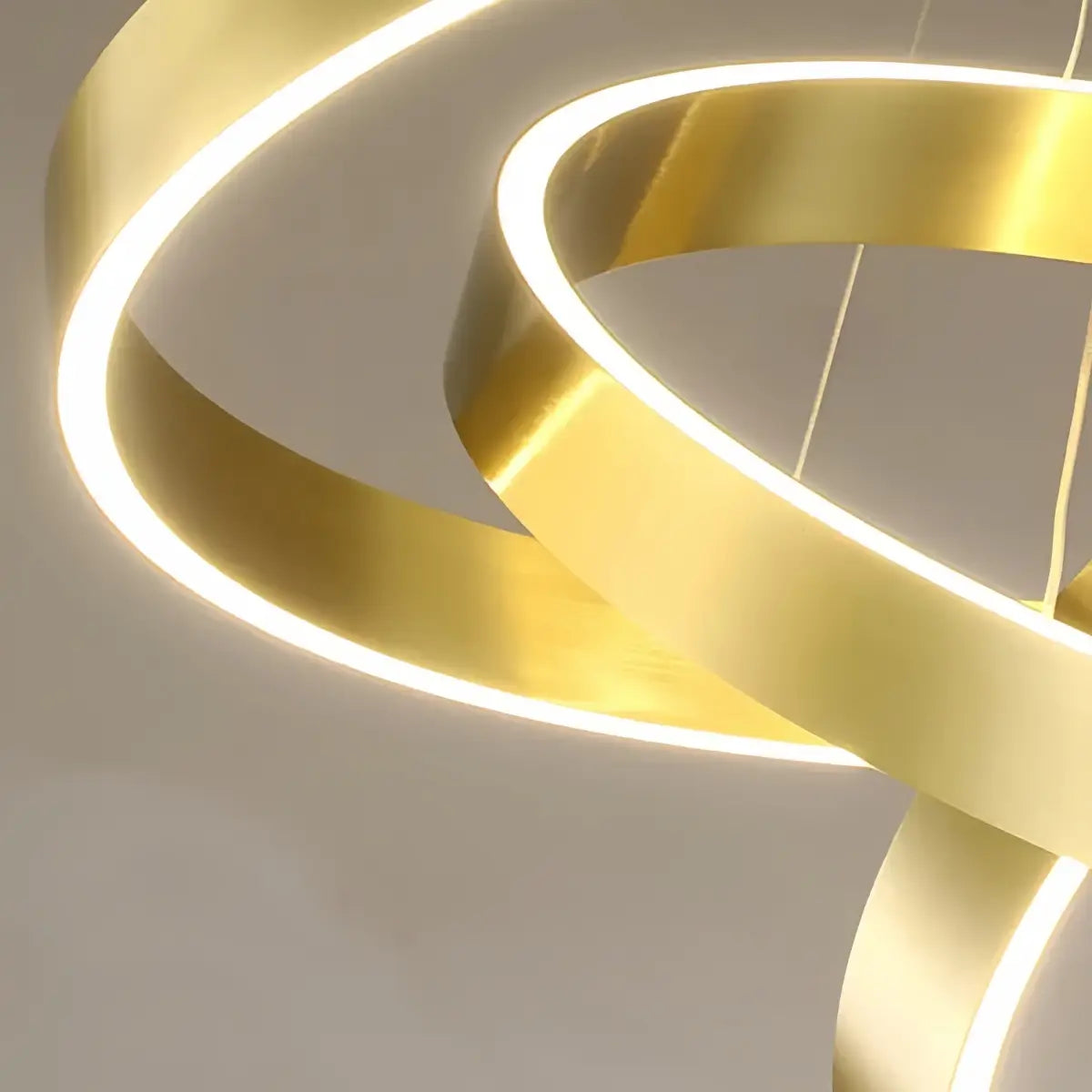 Modern Tiered Circular Chandelier – Gold Metal for Living Room, Dining Room, and Foyer - Flindria