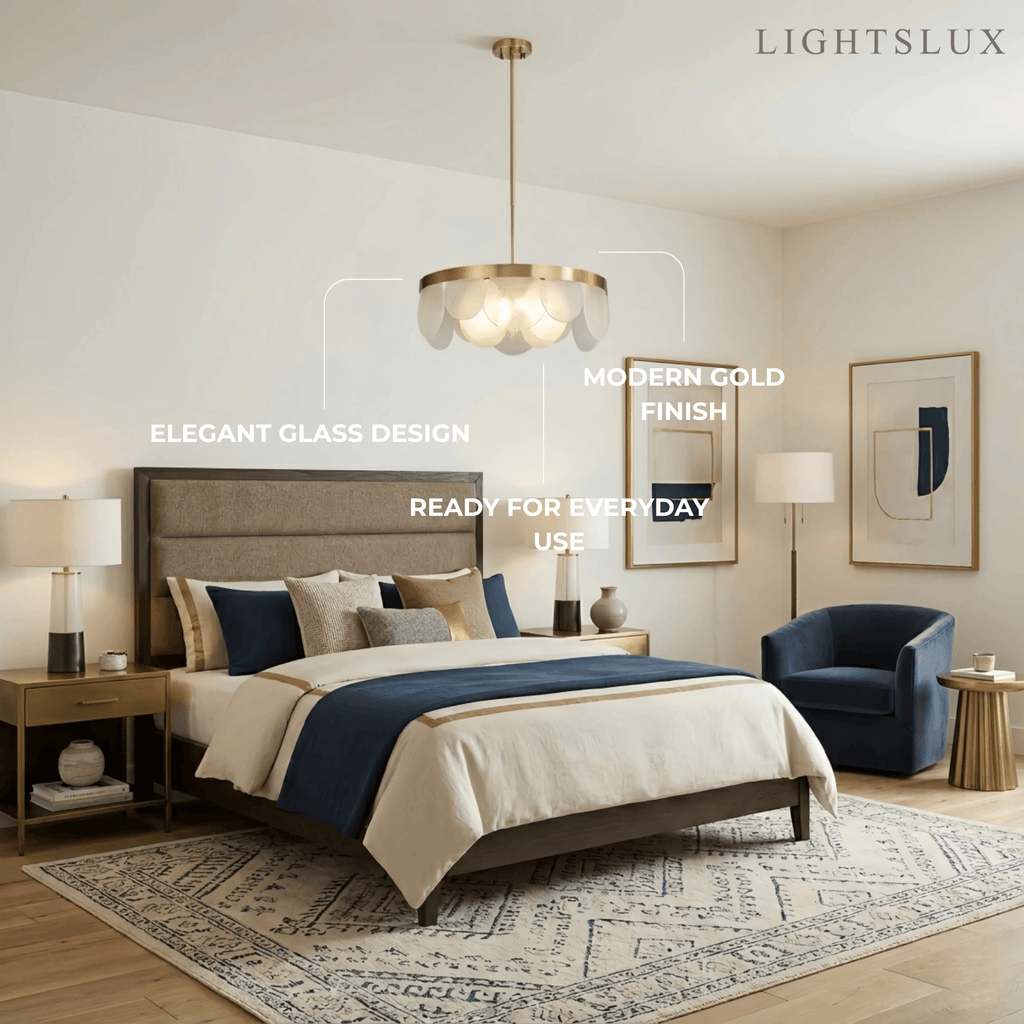 Candelabro moderno de vidrio – Vidrio texturizado y con semillas blanco para comedor - Flindria