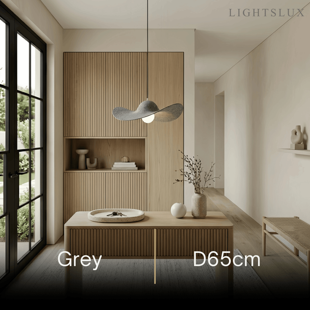 Nordic Felt Pendant Light -- Grey / Red for Kitchen Dining Room Hallway - Flindria