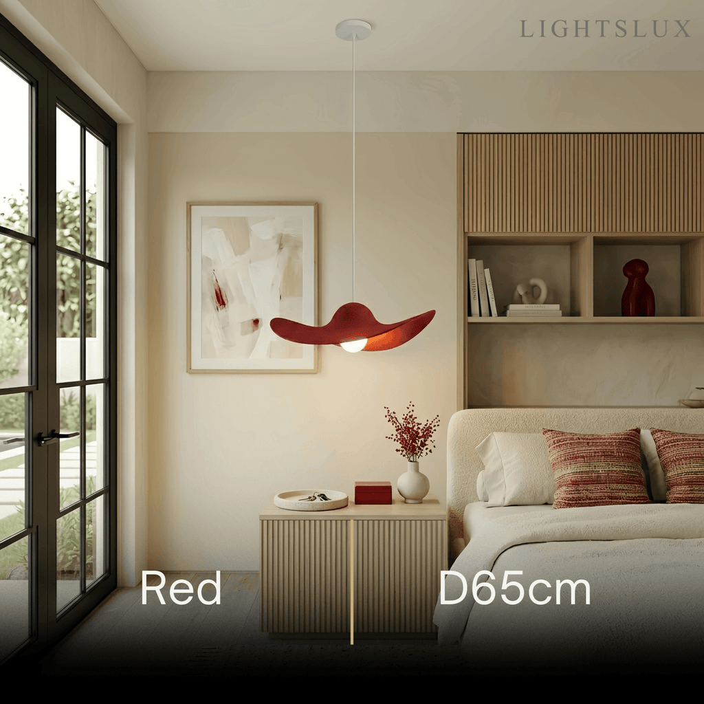 Nordic Felt Pendant Light -- Grey / Red for Kitchen Dining Room Hallway - Flindria