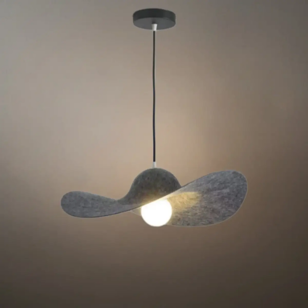 Nordic Felt Pendant Light -- Grey / Red for Kitchen Dining Room Hallway - Flindria