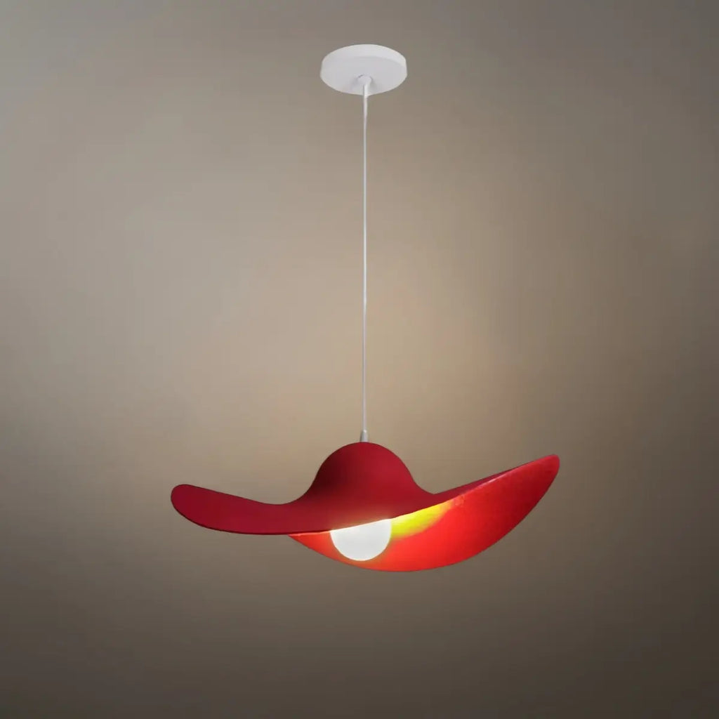 Nordic Felt Pendant Light -- Grey / Red for Kitchen Dining Room Hallway - Flindria