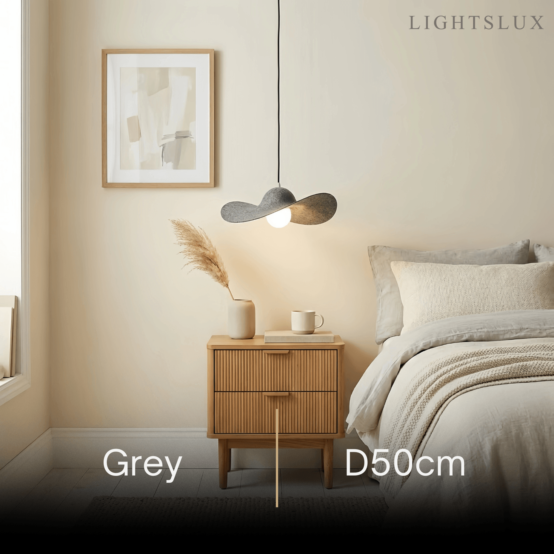 Nordic Felt Pendant Light -- Grey / Red for Kitchen Dining Room Hallway - Flindria