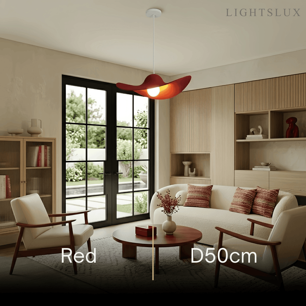 Nordic Felt Pendant Light -- Grey / Red for Kitchen Dining Room Hallway - Flindria