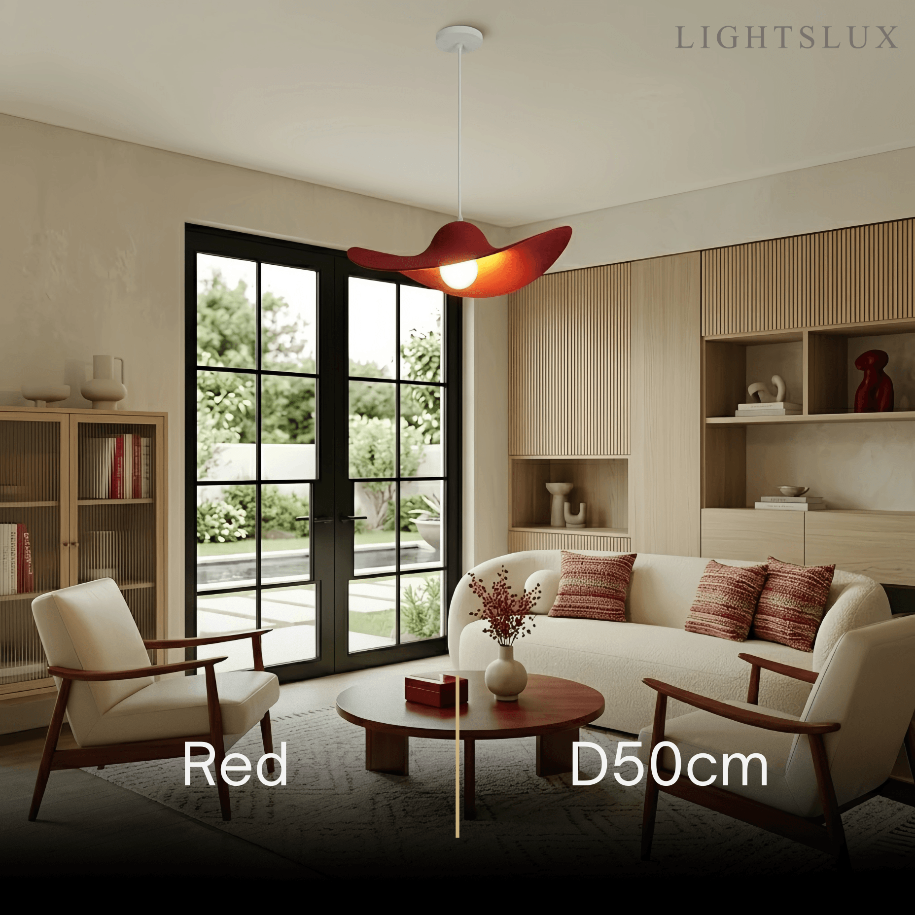 Nordic Felt Pendant Light -- Grey / Red for Kitchen Dining Room Hallway - Flindria