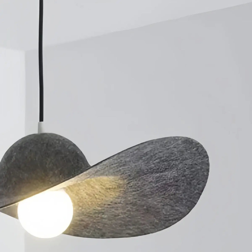 Nordic Felt Pendant Light -- Grey / Red for Kitchen Dining Room Hallway - Flindria