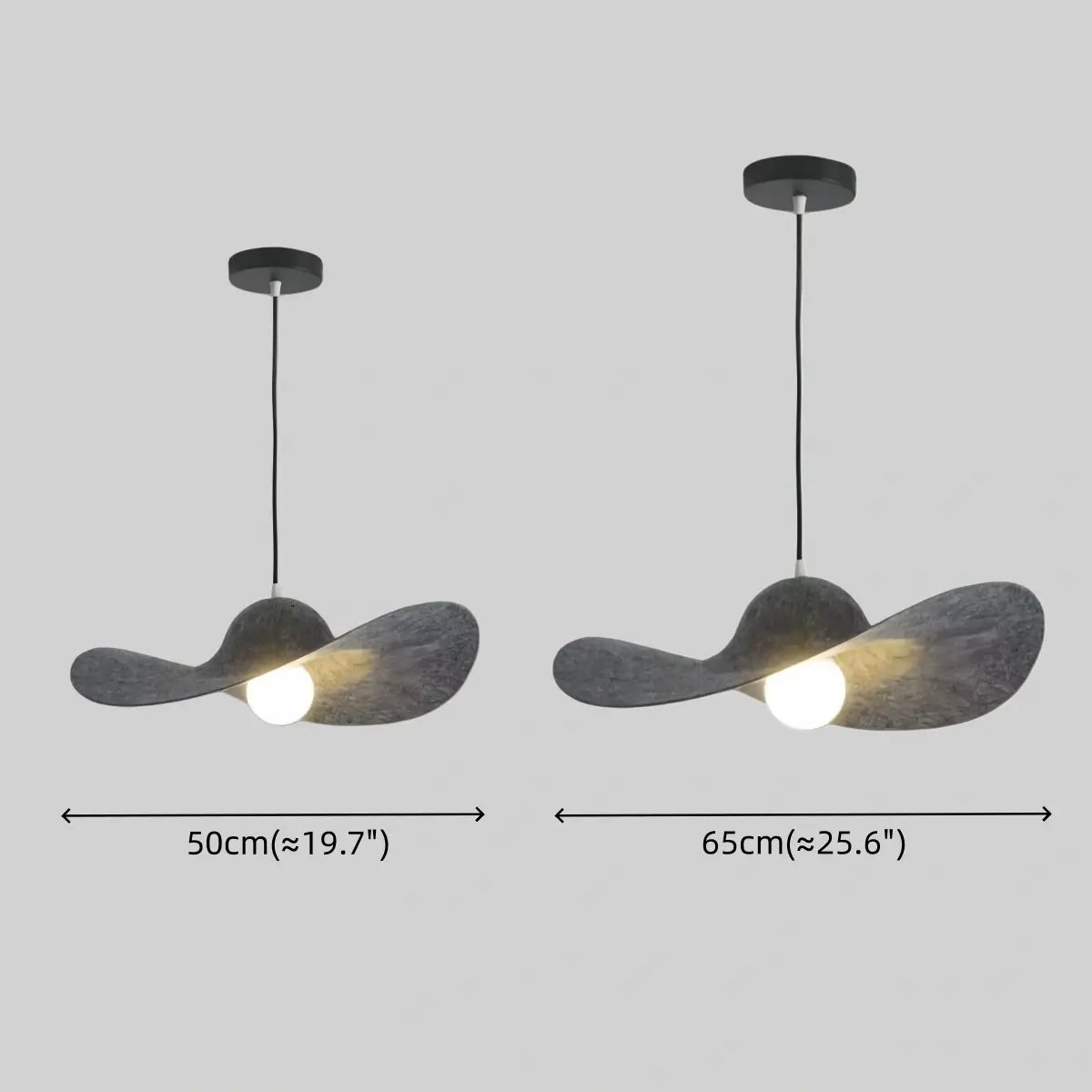 Nordic Felt Pendant Light -- Grey / Red for Kitchen Dining Room Hallway - Flindria
