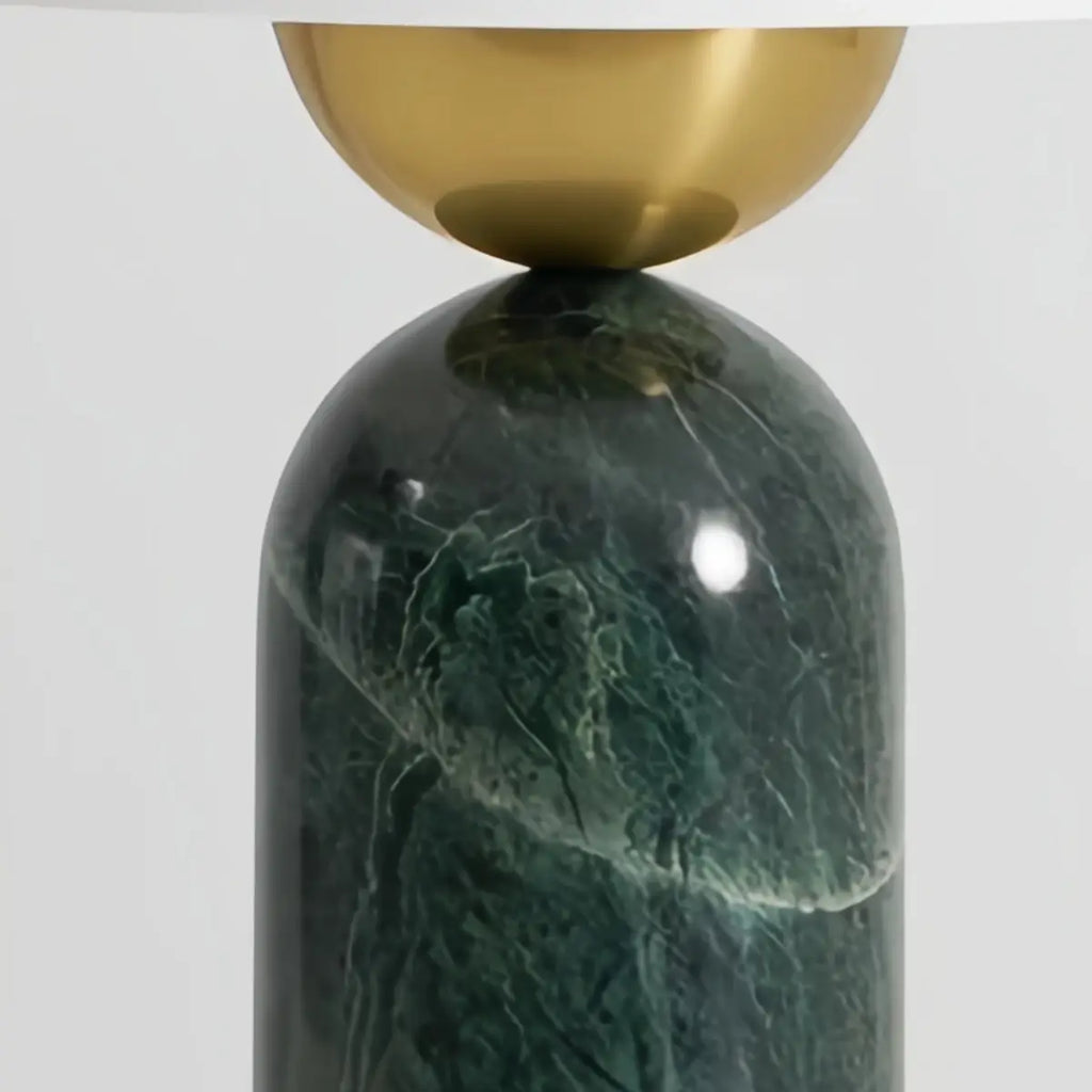 Minimalist Alabaster Table Lamp – Metal & Glass with Gold Finish for Indoor - Flindria