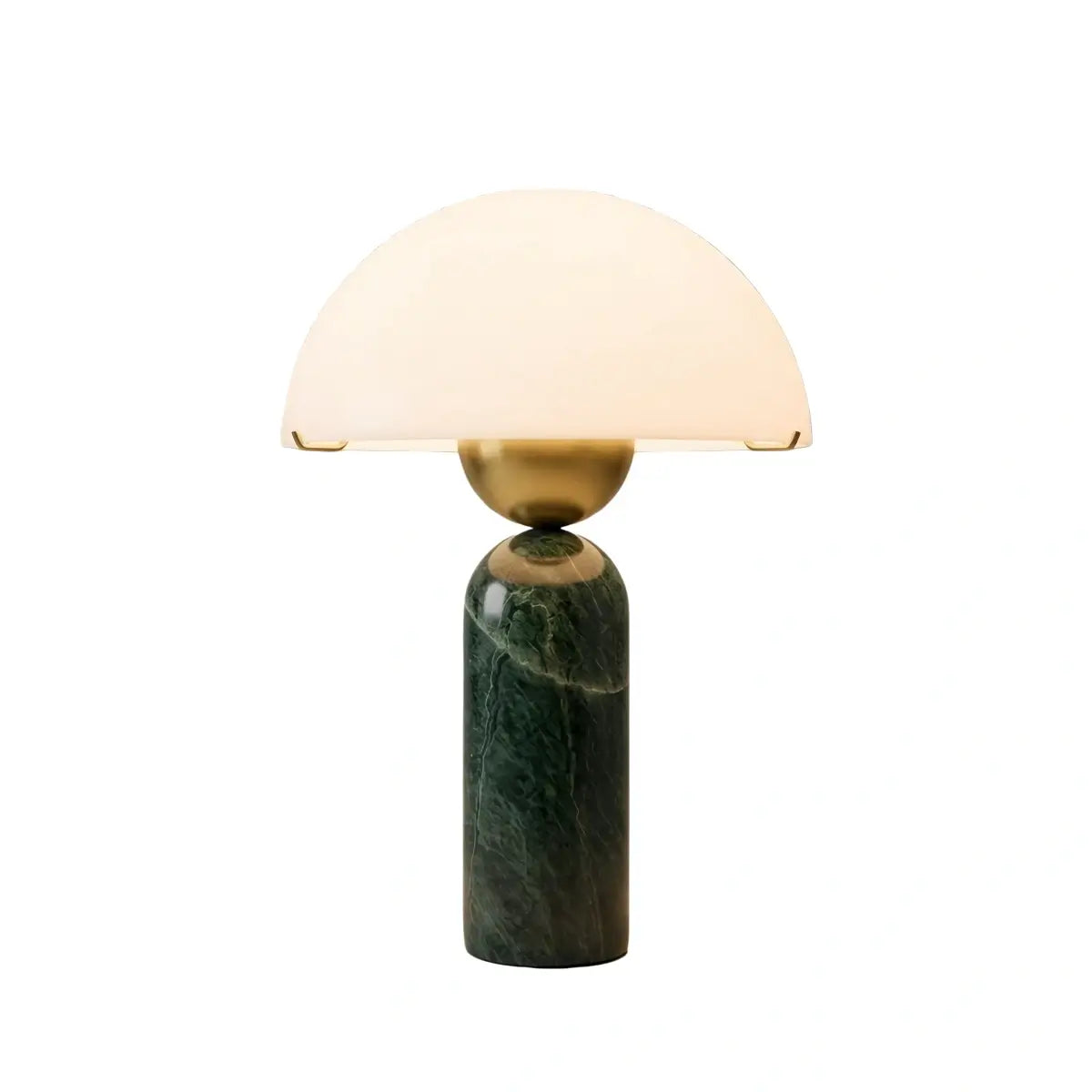 Minimalist Alabaster Table Lamp – Metal & Glass with Gold Finish for Indoor - Flindria