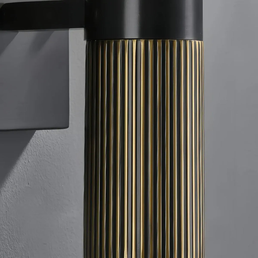 Minimalist Alabaster Wall Lamp -- Brass & Black for Bedroom Living Space - Flindria