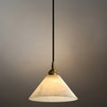 Modern Minimalist Alabaster Pendant Light — Brass Fittings for Living Room - Flindria
