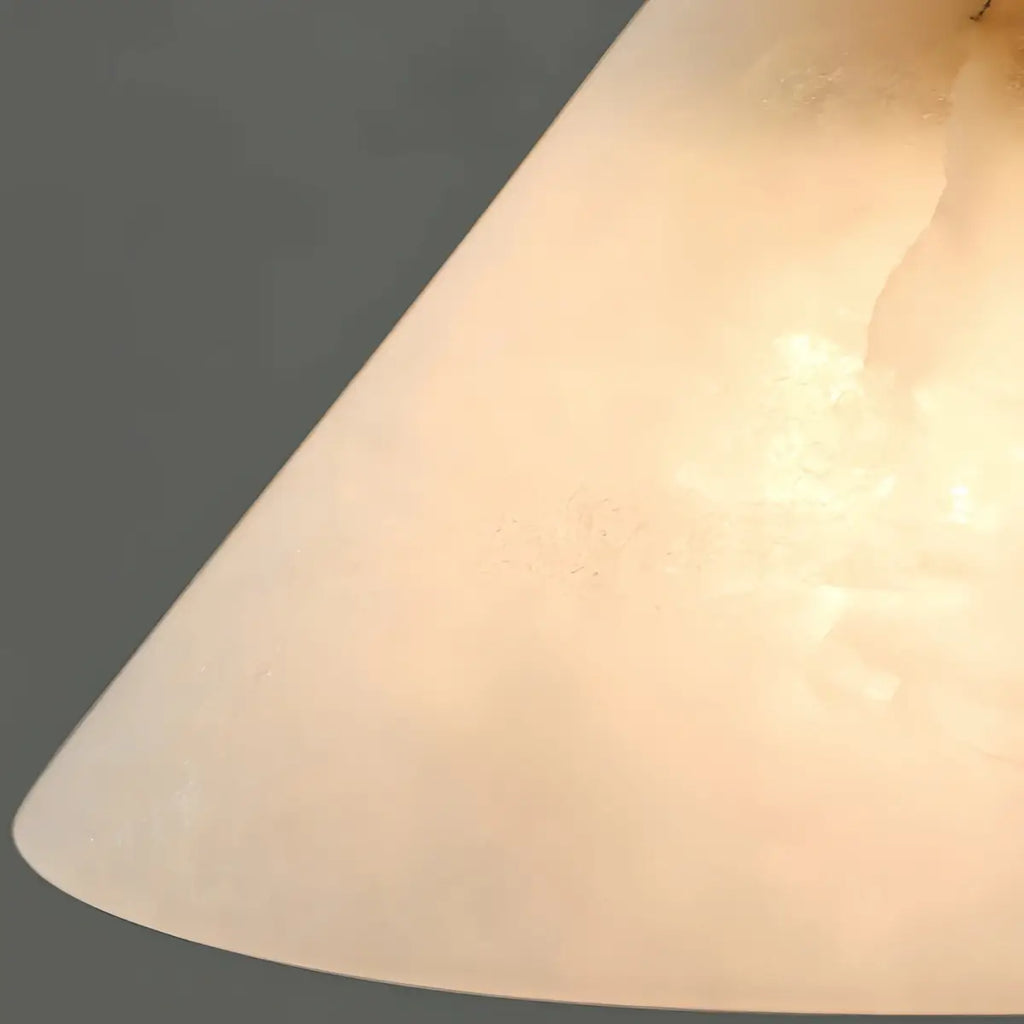 Modern Minimalist Alabaster Pendant Light — Brass Fittings for Living Room - Flindria