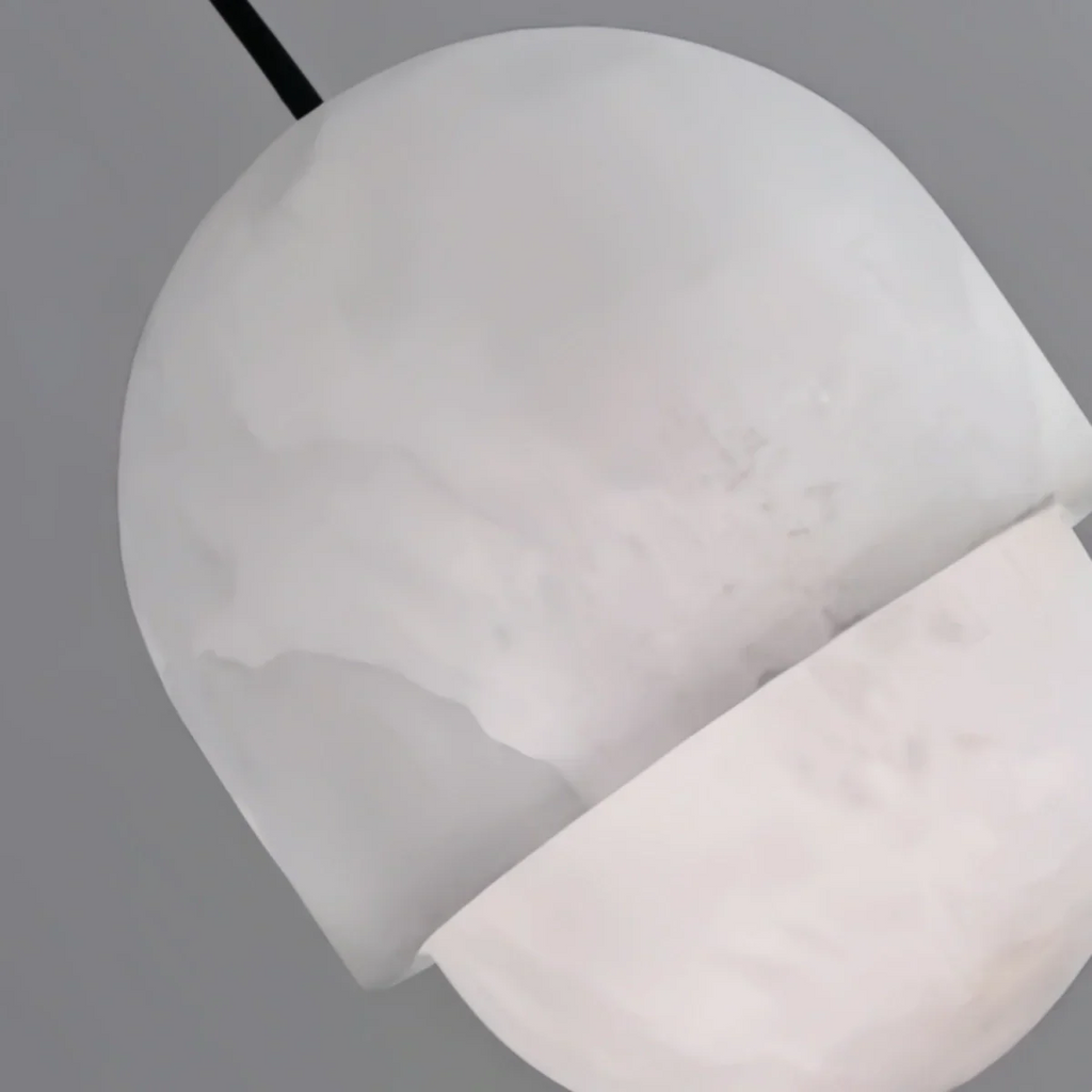 Modern Alabaster Pendant Light – White for Kitchen Island - Flindria