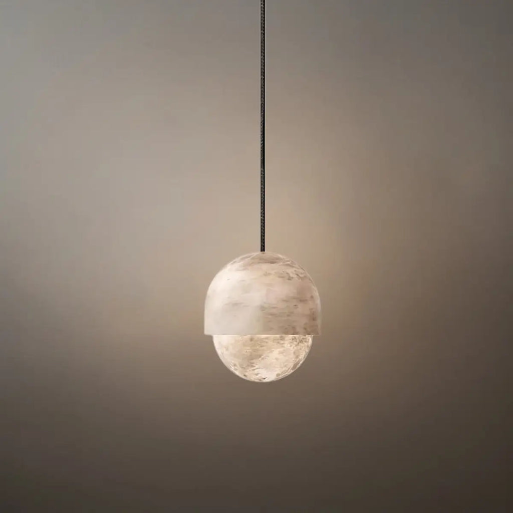 Modern Alabaster Pendant Light – White for Kitchen Island - Flindria