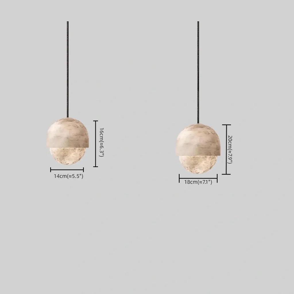 Modern Alabaster Pendant Light – White for Kitchen Island - Flindria