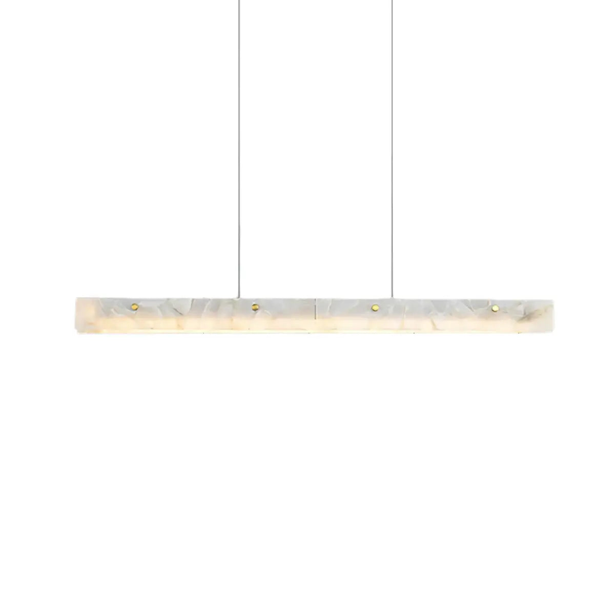 Modern Alabaster Linear Pendant Light – White for Kitchen Island and Dining Room - Flindria